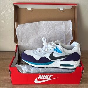 Nike White and Purple Air Max Sneakers